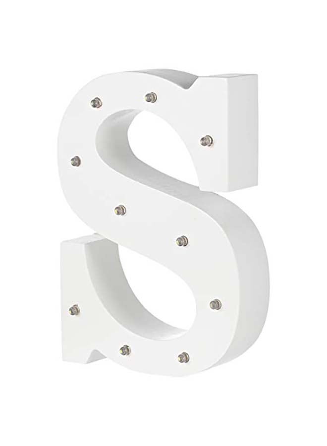 إضاءة Led للزينة على شكل حرف S أبيض 16 x 16Ø³Ù†ØªÙŠÙ…ØªØ±