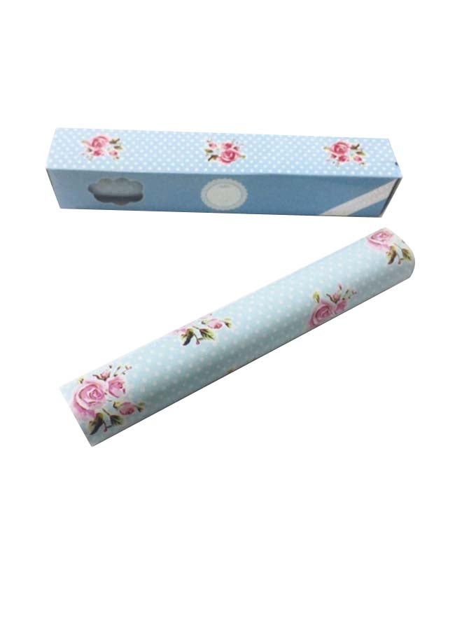 East Lady Floral Print Aluminum Foil Blue 2meter 