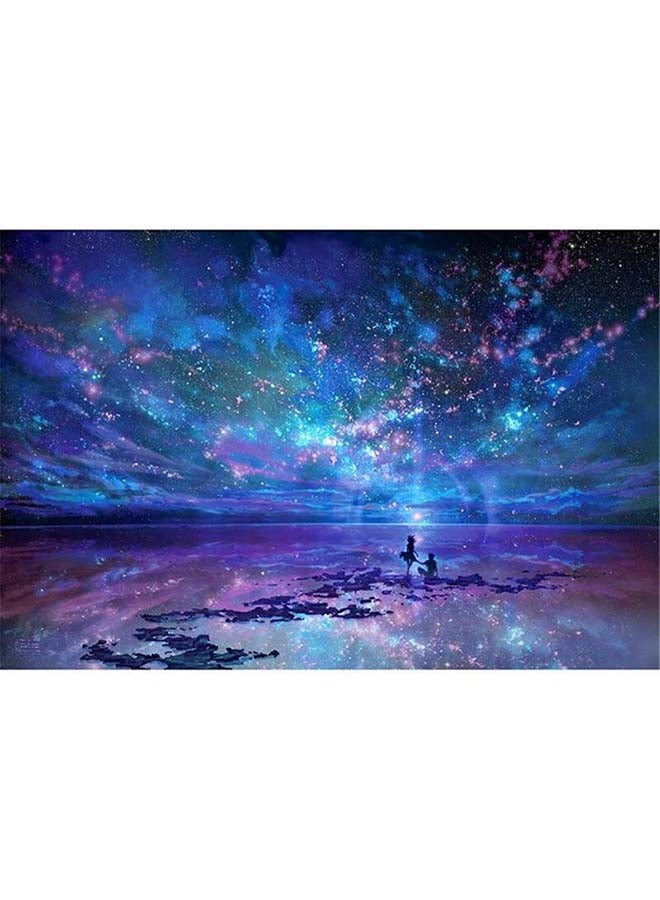 بيوينتي لوحة فنية جدارية بطبعة أزرق/ أرجواني / أسود 40 x 50سم 