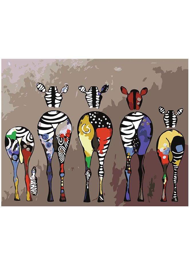 لوحةٌ فنيةٌ جداريةٌ للزينة بطبعة حيوان متعدد الألوان 40 x 50سم