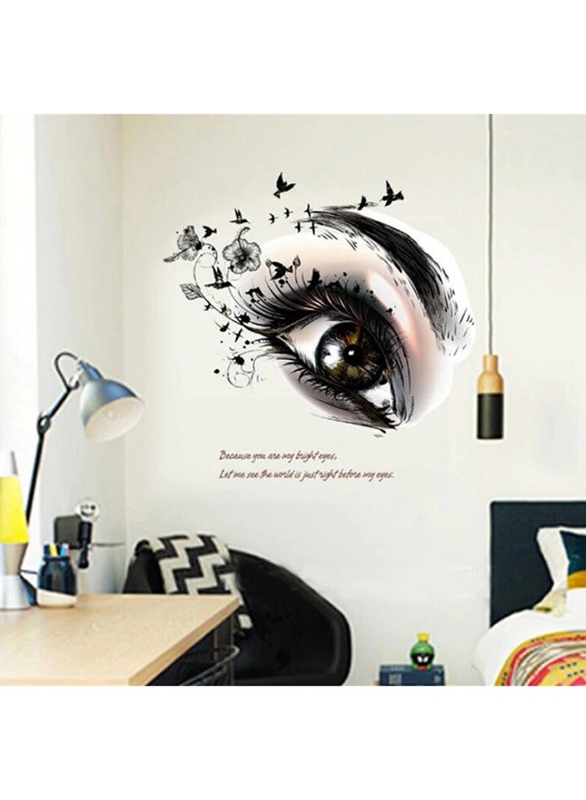 European Style Eye Decorative Wall Sticker Black 60 x 53centimeter