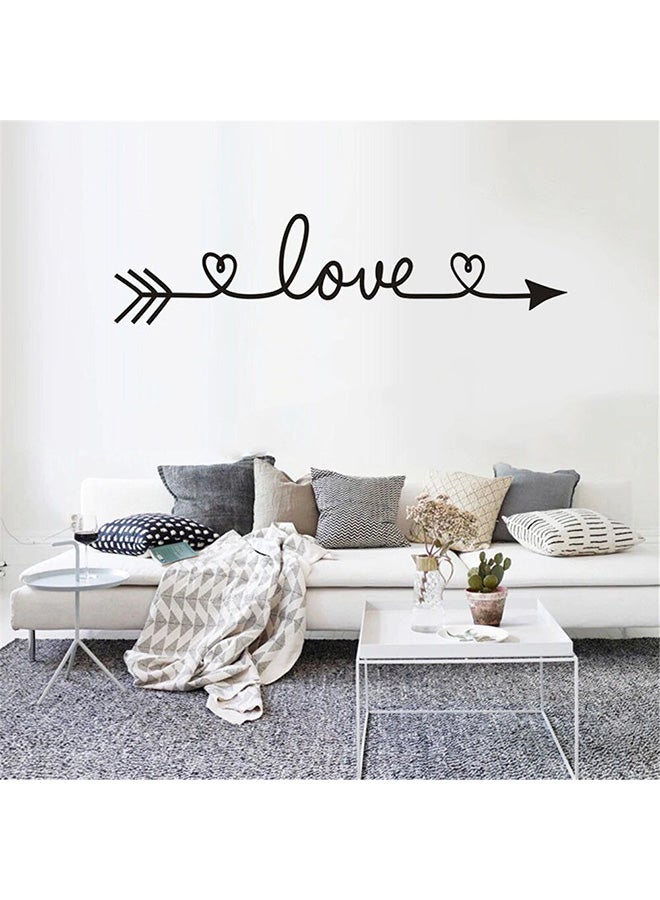 ملصق جداري قابل للإزالة بطبعة سهم مع كلمة Love أسود 58 x 14Ø³Ù†ØªÙŠÙ…ØªØ±