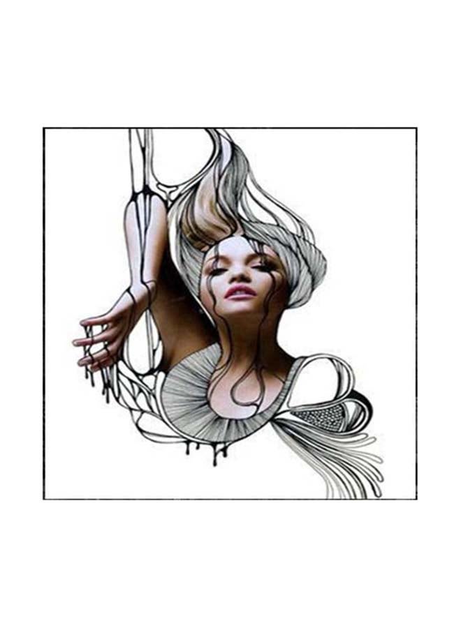 Girl Wall Art Painting Multicolour 30 x 30cm