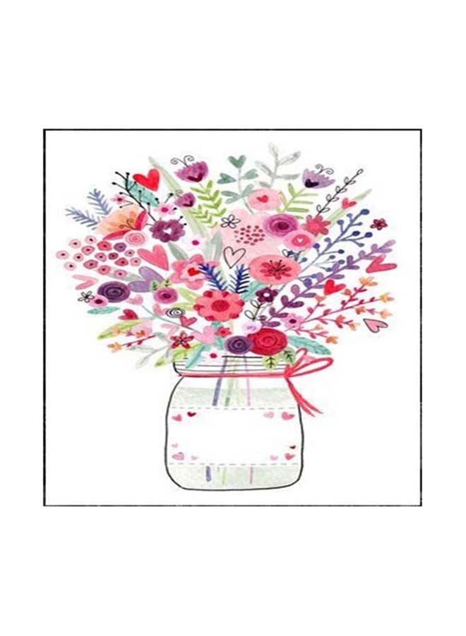 Flower Wall Art Painting Multicolour 30 x 30cm