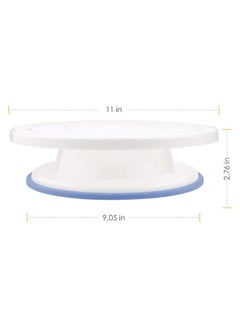 Toshionics Turntable Rotating Cake Decorating Baking Tool White 2.7 x 11.7 x 10.7inch  - Image 3