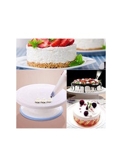 Toshionics Turntable Rotating Cake Decorating Baking Tool White 2.7 x 11.7 x 10.7inch  - Image 4