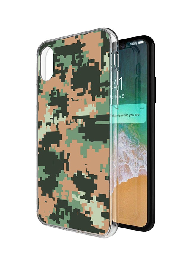Hybrid Rigid Printed Protective Case Cover For Apple iPhone X/XS Multicolour