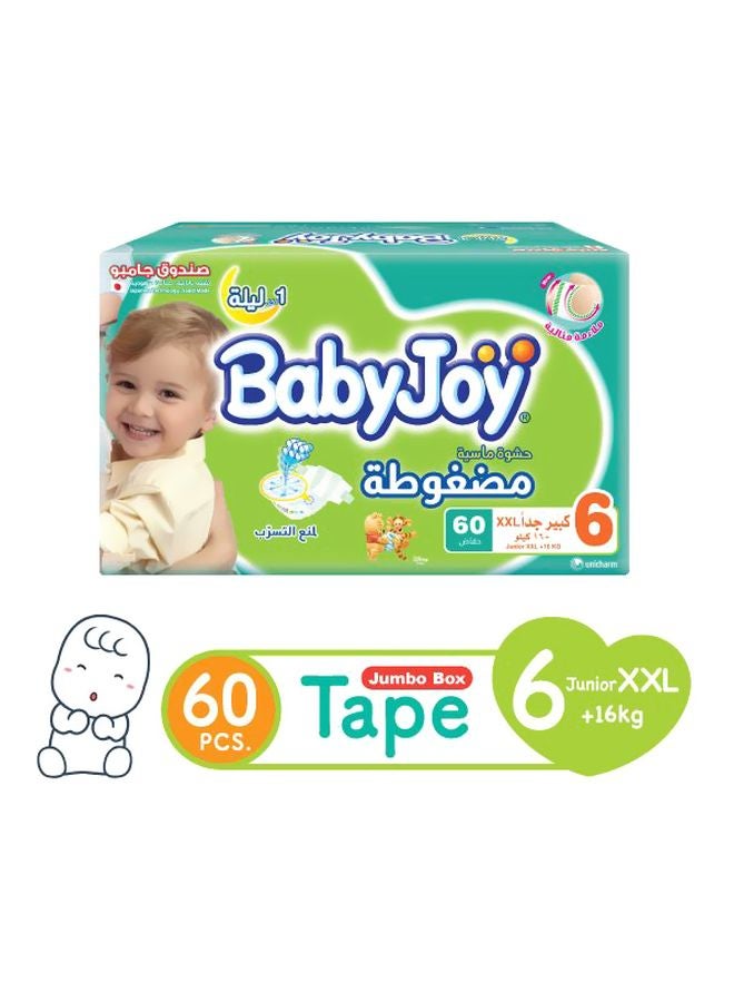 BabyJoy Compressed Diamond Pad Diapers, Size 6 (16+ Kg), 60 Count - Image 2