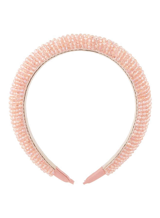 Accessorize - Pretty Crystal Beaded Headband Pink One Size - Image 1