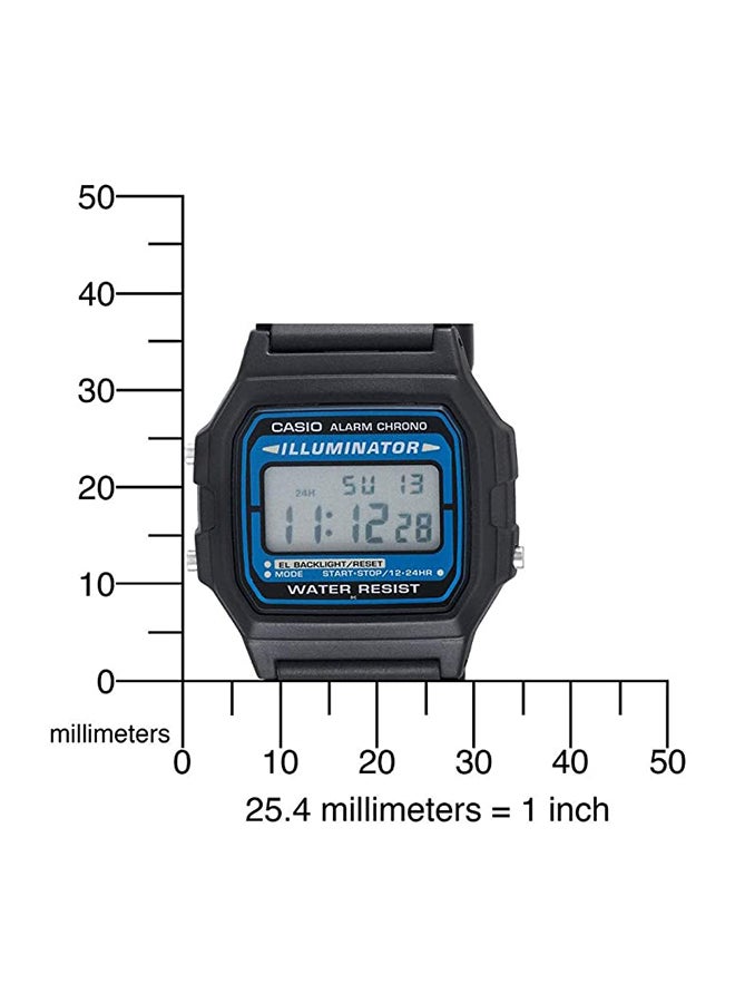CASIO - Men's Formal Digital Watch F105W- - 35 mm - Black - Image 1