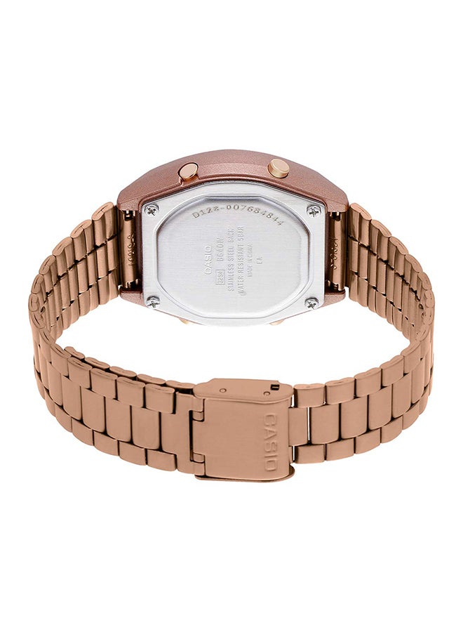 CASIO - Women's Water Resistant Stainless Steel Digital Watch B640WC-5ADF - 35 mm - Rose Gold - Image 1