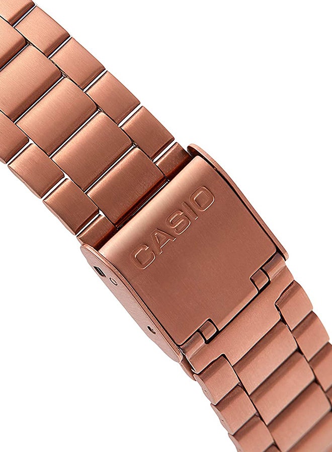 CASIO - Women's Water Resistant Stainless Steel Digital Watch B640WC-5ADF - 35 mm - Rose Gold - Image 1