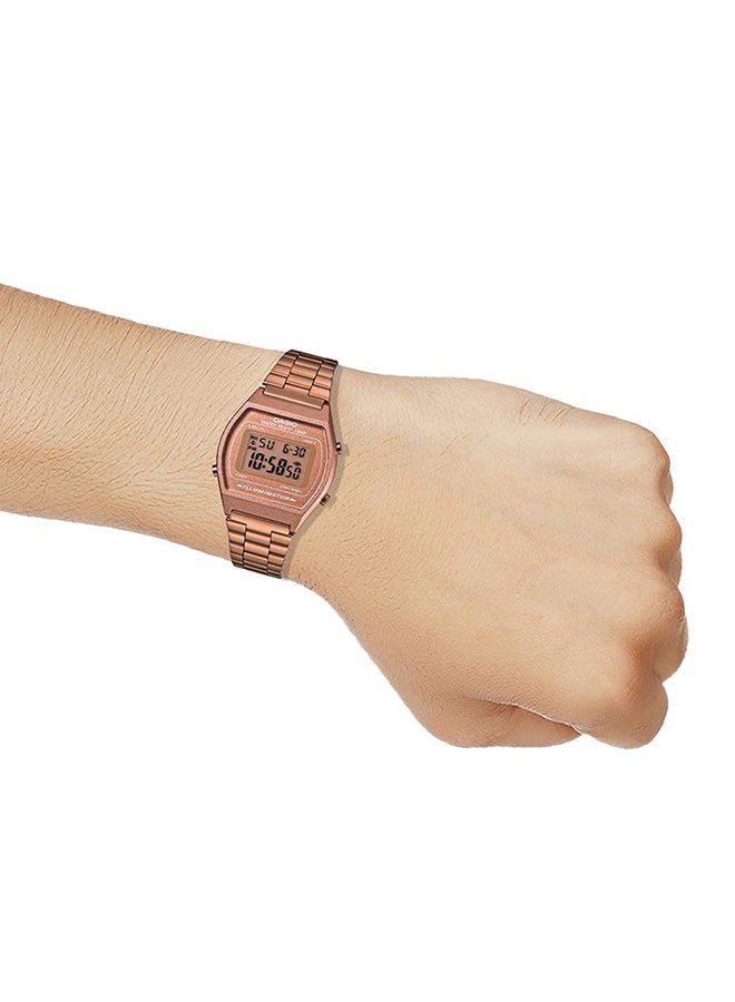 CASIO - Women's Water Resistant Stainless Steel Digital Watch B640WC-5ADF - 35 mm - Rose Gold - Image 1