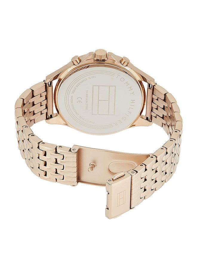 TOMMY HILFIGER Women's Ari Carnation Round Shape Metal Analog Wrist Watch 39 mm - Rose Gold - 1781978 - Image 2