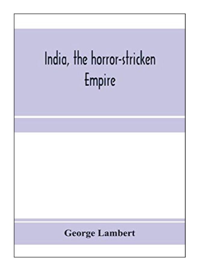 India, The Horror-Stricken Empire paperback english - 15-Jan-20