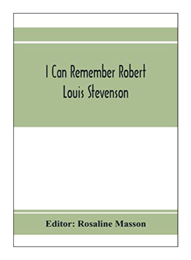 I Can Remember Robert Louis Stevenson paperback english - 22-Jan-20
