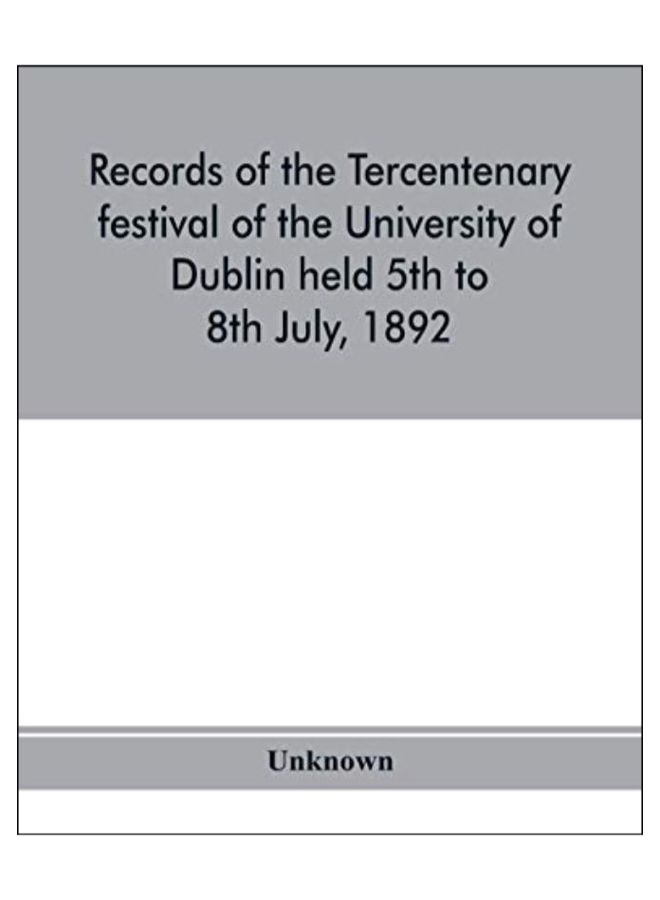 Records Of The Tercentenary Festival paperback english