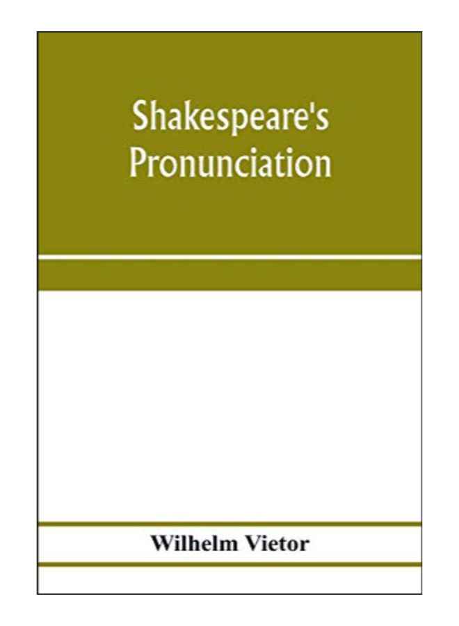 Shakespeare's Pronunciation paperback english - 25-Jan-20