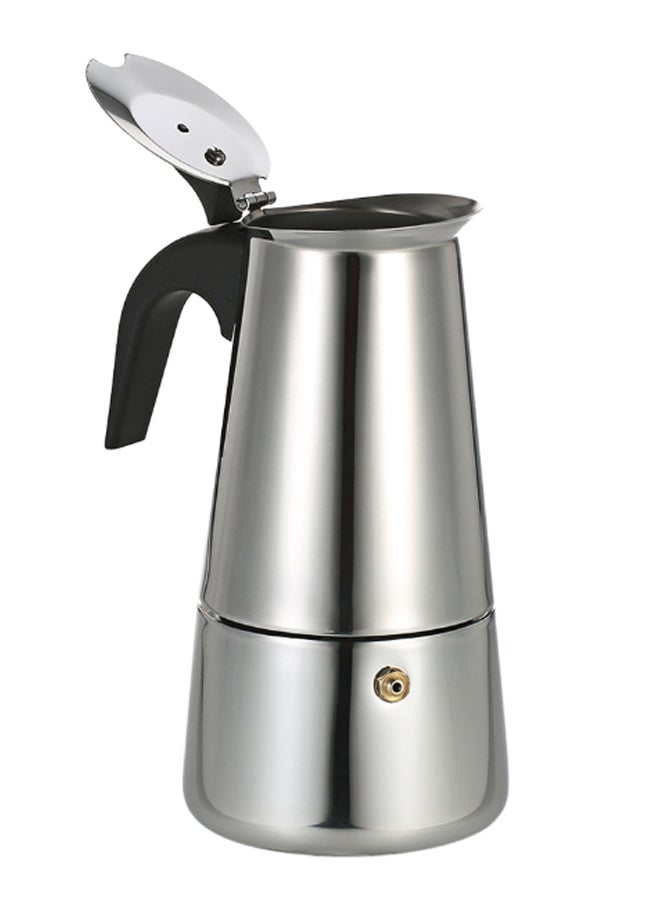Espresso Percolator Mocha Pot Silver/Black  - Image 2