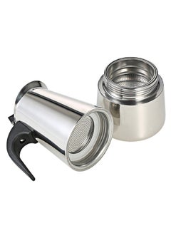 Generic Espresso Percolator Mocha Pot Silver/Black  - Image 3