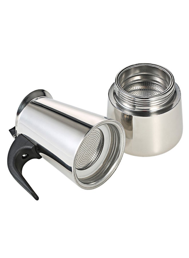 Espresso Percolator Mocha Pot Silver/Black  - Image 3