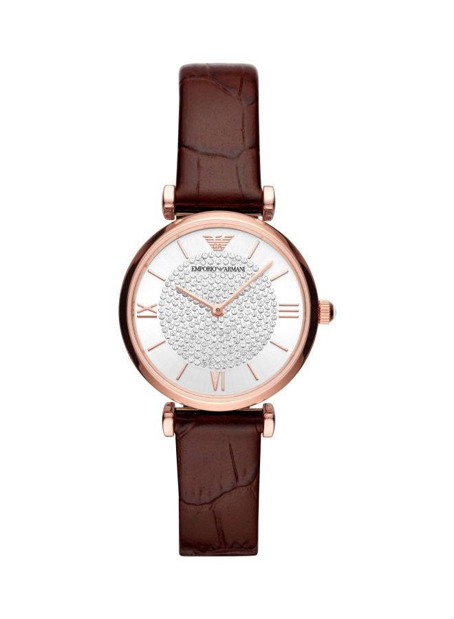 EMPORIO ARMANI Women's Gianni T Bar Water Resistant Analog Watch AR11269 - 32 mm - Brown  - Image 1