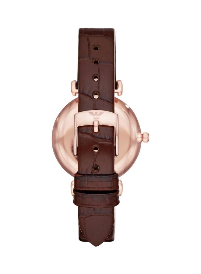 EMPORIO ARMANI Women's Gianni T Bar Water Resistant Analog Watch AR11269 - 32 mm - Brown  - Image 2