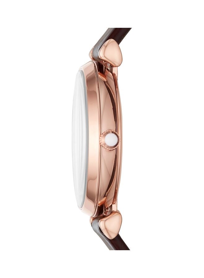 EMPORIO ARMANI Women's Gianni T Bar Water Resistant Analog Watch AR11269 - 32 mm - Brown  - Image 3