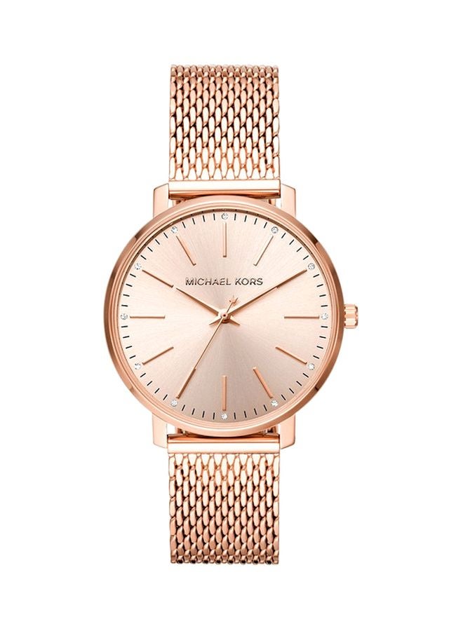 Women's Pyper Round Shape Stainless Steel Analog Wrist Watch 38 mm - Rose Gold - MK4340 - v1587647207/N37378829A_1