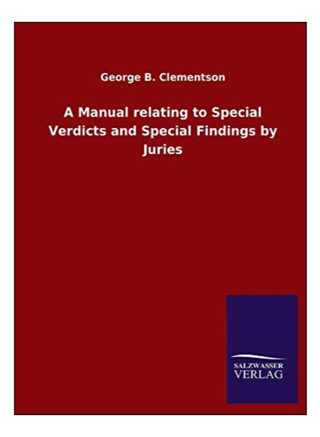 A Manual Relating To Special Verdicts And Special Findings By Juries paperback english - 2-Mar-20 