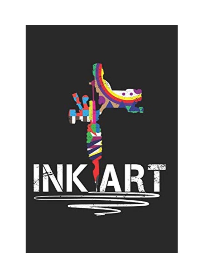 Ink Art Printed Notebook Black