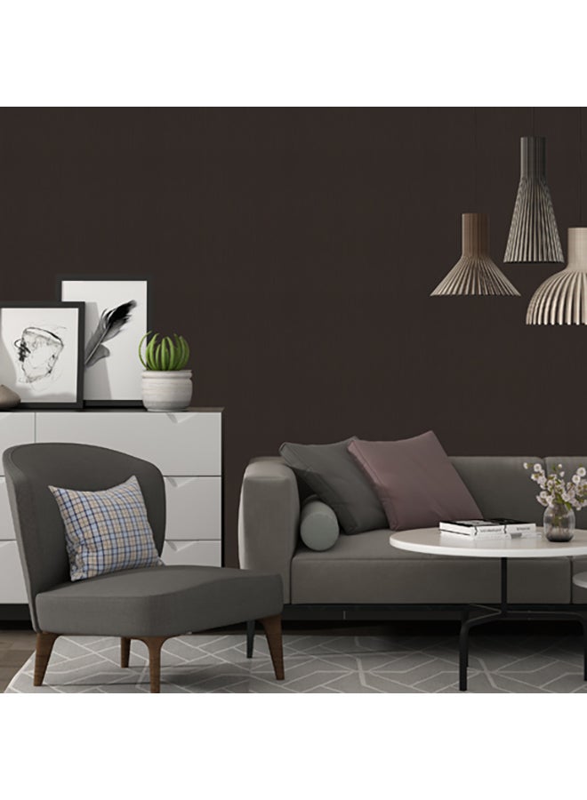 Marco Polo - Stylish Solid Sheet Home Wallpaper Black 53 x 1000cm - Image 1