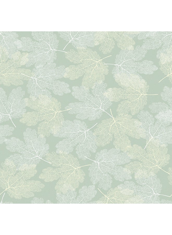 ورق جدران غير منسوج للزينة أخضر/أبيض 53 x 1000سم - Image 1
