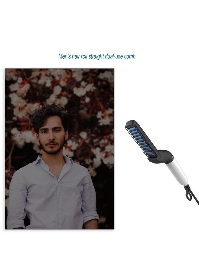 Stylish Hair Straightener Brush White/Black 23 x 3cm - Image 4