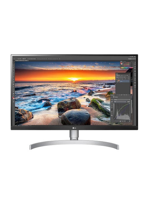 LG 27UL850-W  27" 4K UHD (3840 x 2160) IPS Display, VESA Display HDR 400, 5ms (GtG at Faster), Display, HDMI, Audio Out Ports, USB Type-C, sRGB 99% Color Gamut Black/Silver