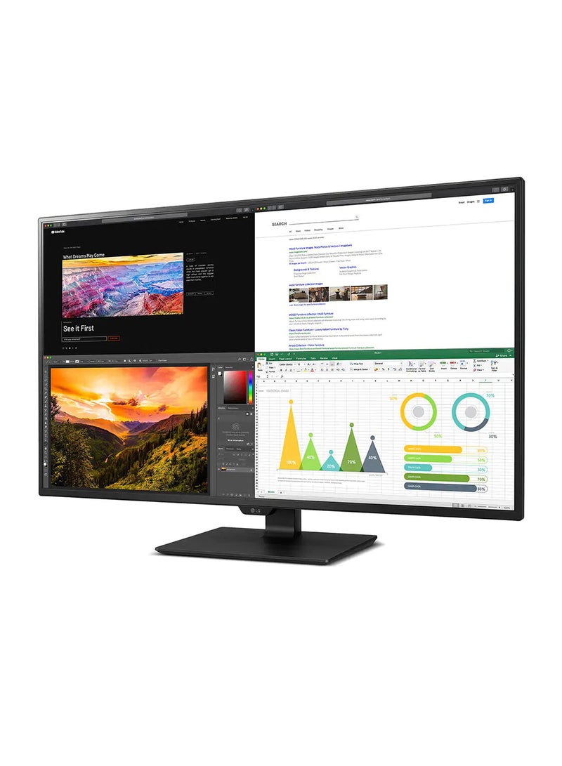 43 Inch Class UltraFine (3840 X 2160) IPS Display with USB Type-C and HDR10, 4 HDMI inputs, 43UN700-B Black