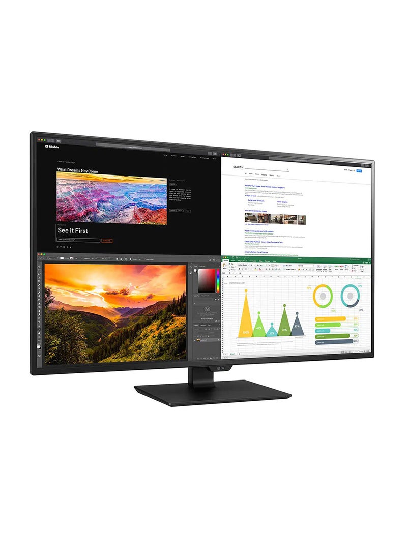 43 Inch Class UltraFine (3840 X 2160) IPS Display with USB Type-C and HDR10, 4 HDMI inputs, 43UN700-B Black