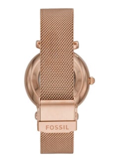 FOSSIL Women's Carlie Analog Watch ME3175 - 35 mm - Rose Gold  - Image 3