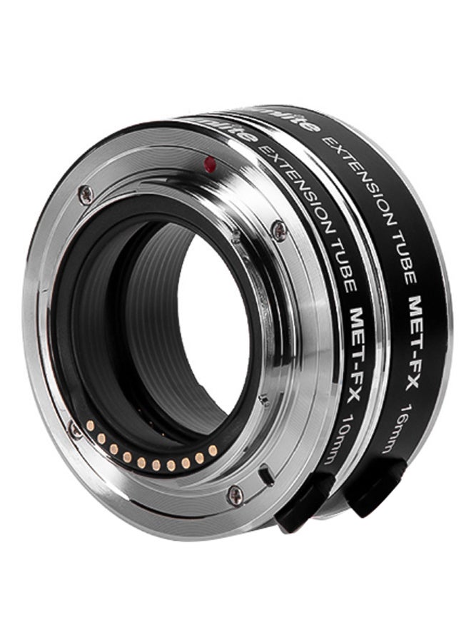 Commlite 2-Piece Automatic Macro Extension Tube Ring Set Silver/Black - Image 1