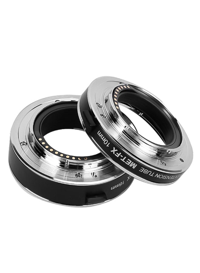 Commlite 2-Piece Automatic Macro Extension Tube Ring Set Silver/Black - Image 2