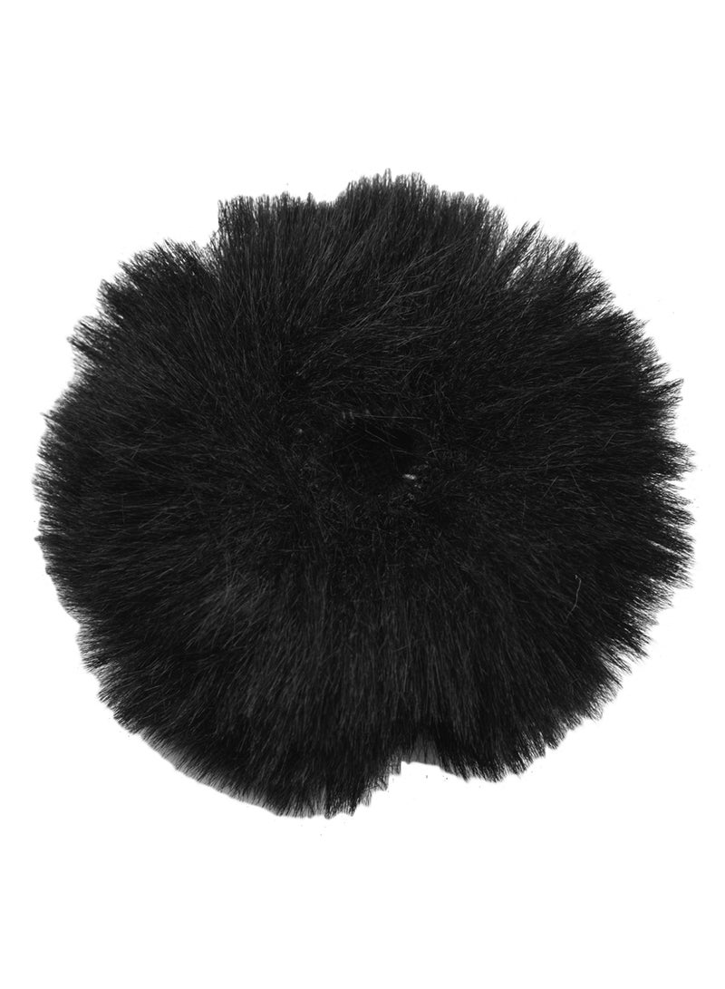 Clip-On Furry Microphone Windshield Cover Muff D7977B Black  - Image 1