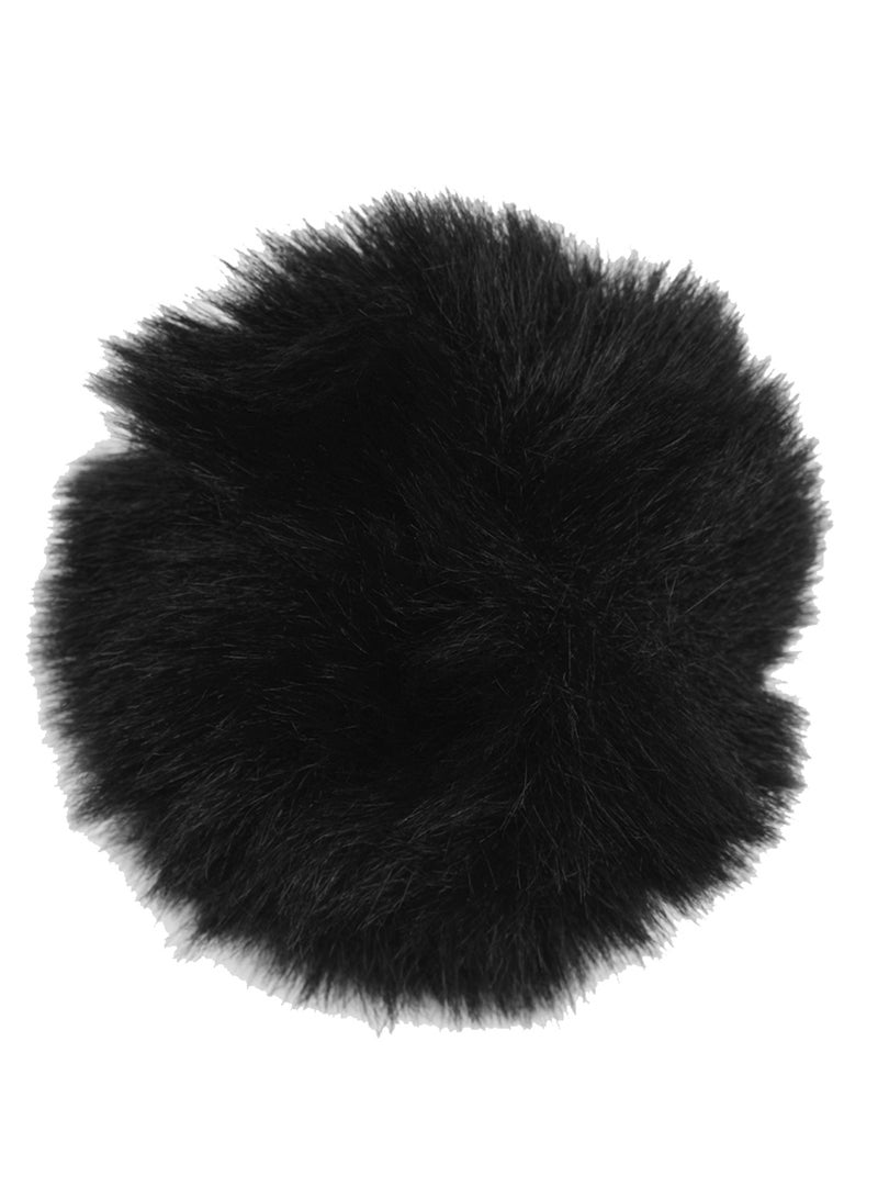 Clip-On Furry Microphone Windshield Cover Muff D7977B Black  - Image 3