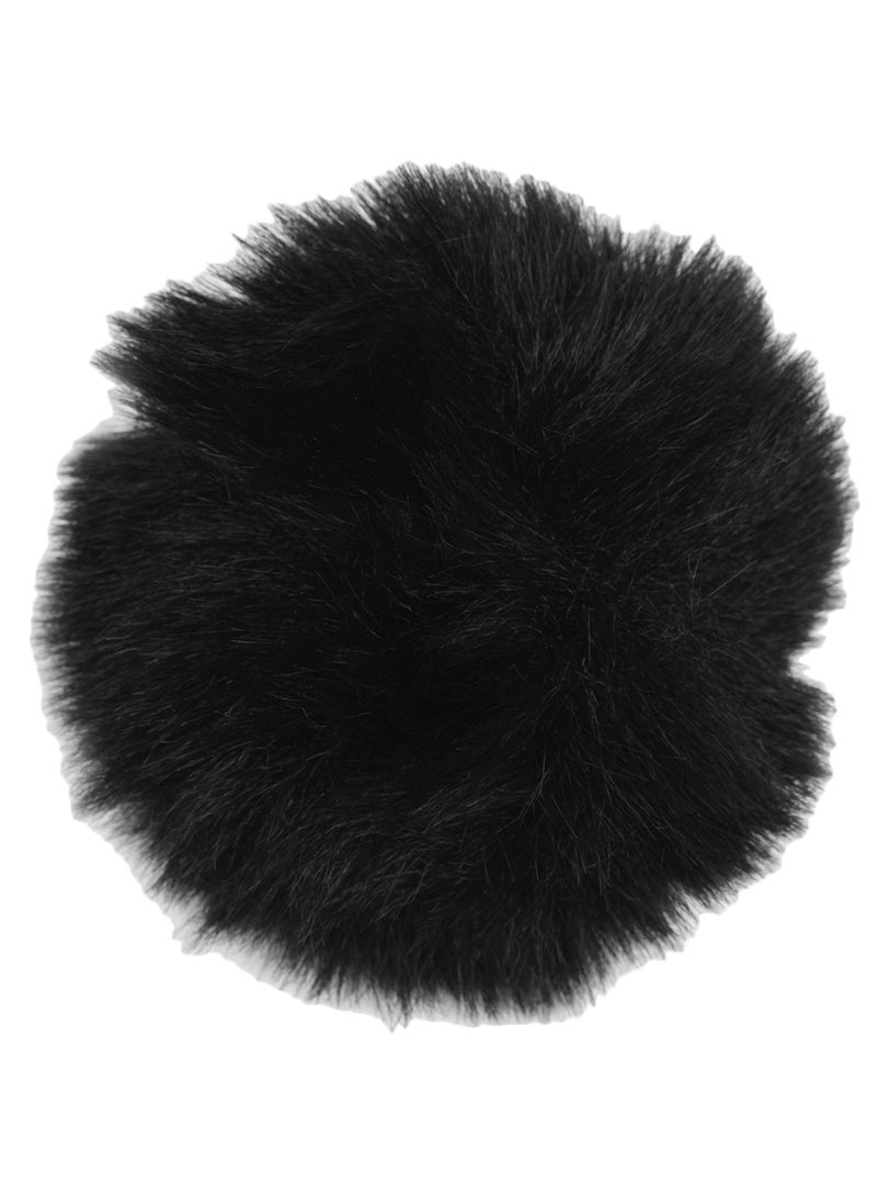 Clip-On Furry Microphone Windshield Cover Muff D7977B Black  - Image 2