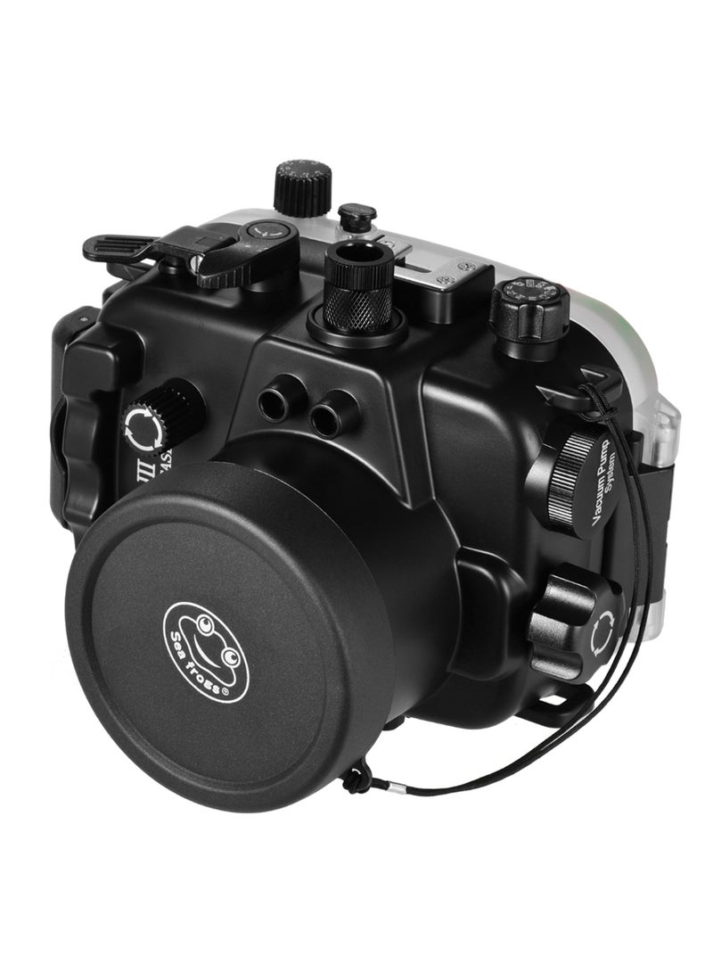 Underwater Diving Housing Camera Protective Case For Canon Powershot G1X Mark III Black