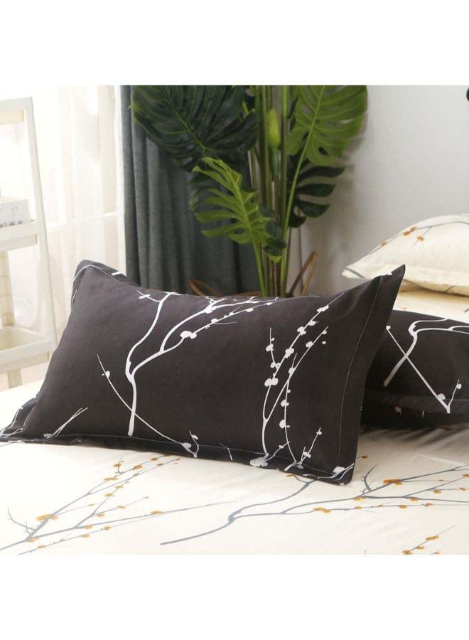 Beauenty 4-Piece European Style Luxury Jacquard Duvet Cover Set Polyester Black/White - Image 5