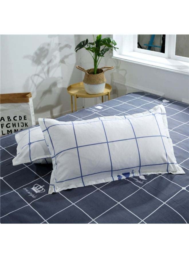 Beauenty 4-Piece Printed Luxury Jacquard Duvet Cover Set Polyester Grey/White - Image 4