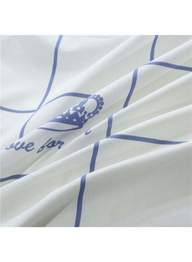 Beauenty 4-Piece Printed Luxury Jacquard Duvet Cover Set Polyester Grey/White - Image 5