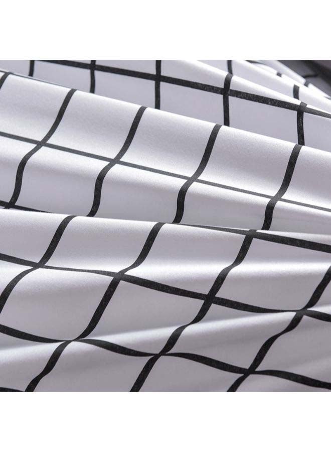 Beauenty - 4-Piece European Style Luxury Jacquard Bedding Set Polyester Grey/Black - Image 1