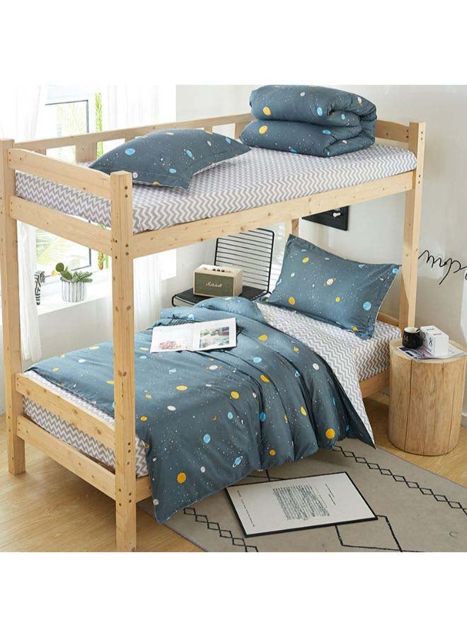 Beauenty 4-Piece European Style Luxury Jacquard Single Bedding Set Polyester Multicolour - Image 1