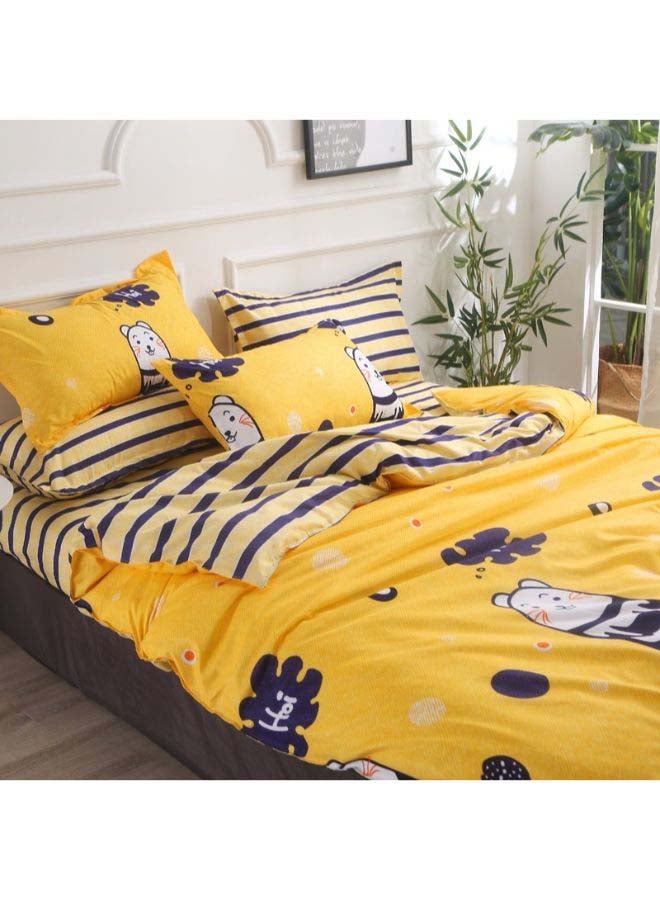 Beauenty 4-Piece European Style Luxury Jacquard Single Bedding Set Polyester Multicolour - Image 3